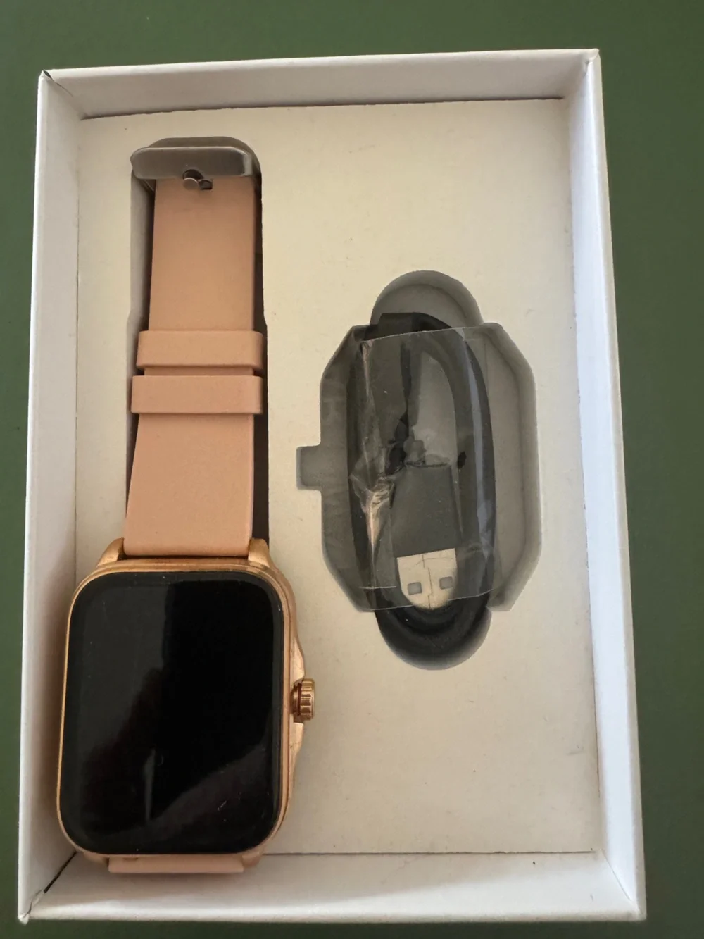 Black Smart Watch with Silicone Band and Multi-Function Display